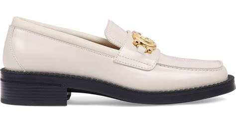 gucci sylvie loafer white|Gucci white loafers women's.